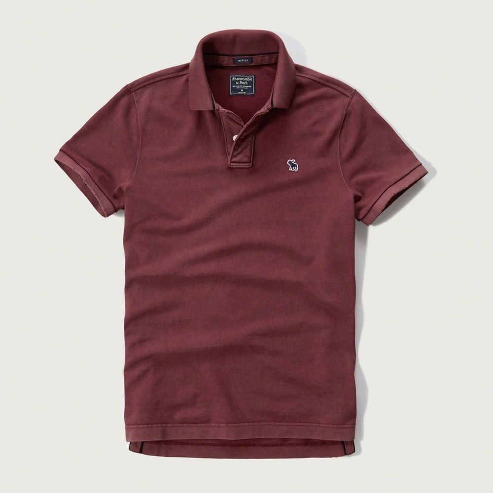 AF a&f Abercrombie & Fitch POLO 紅色 0771