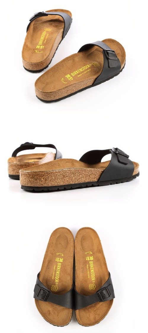 勃肯BIRKENSTOCK 040791。馬德里 單片時尚拖(黑)