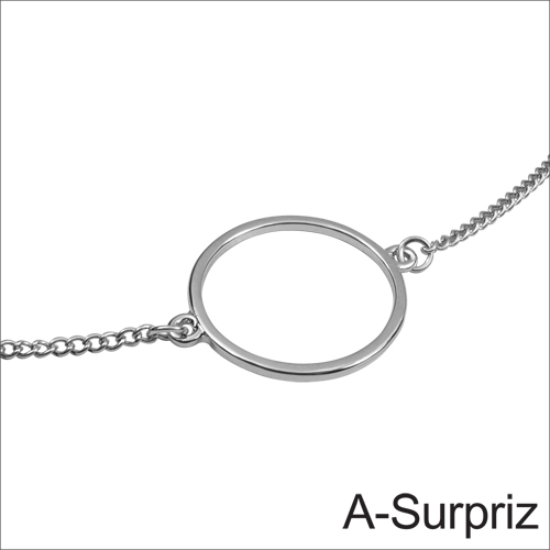 A-Surpriz 典藏光圈造型手鍊(白K色)