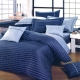 紳士風味-藍台灣製雙人五件式純棉床罩組 product thumbnail 1