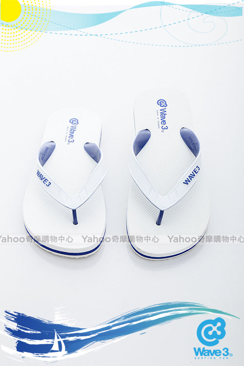 WAVE3【男】獨家設計ESP-四代人字夾腳拖鞋~白