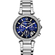 Michael Kors 美式奢華晶鑽三眼計時腕錶-藍x銀/38mm product thumbnail 1