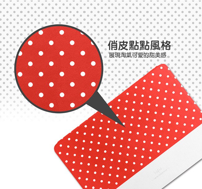 Kajsa iPad Air 2 夜光點點站立皮套-Neon Polka Dot