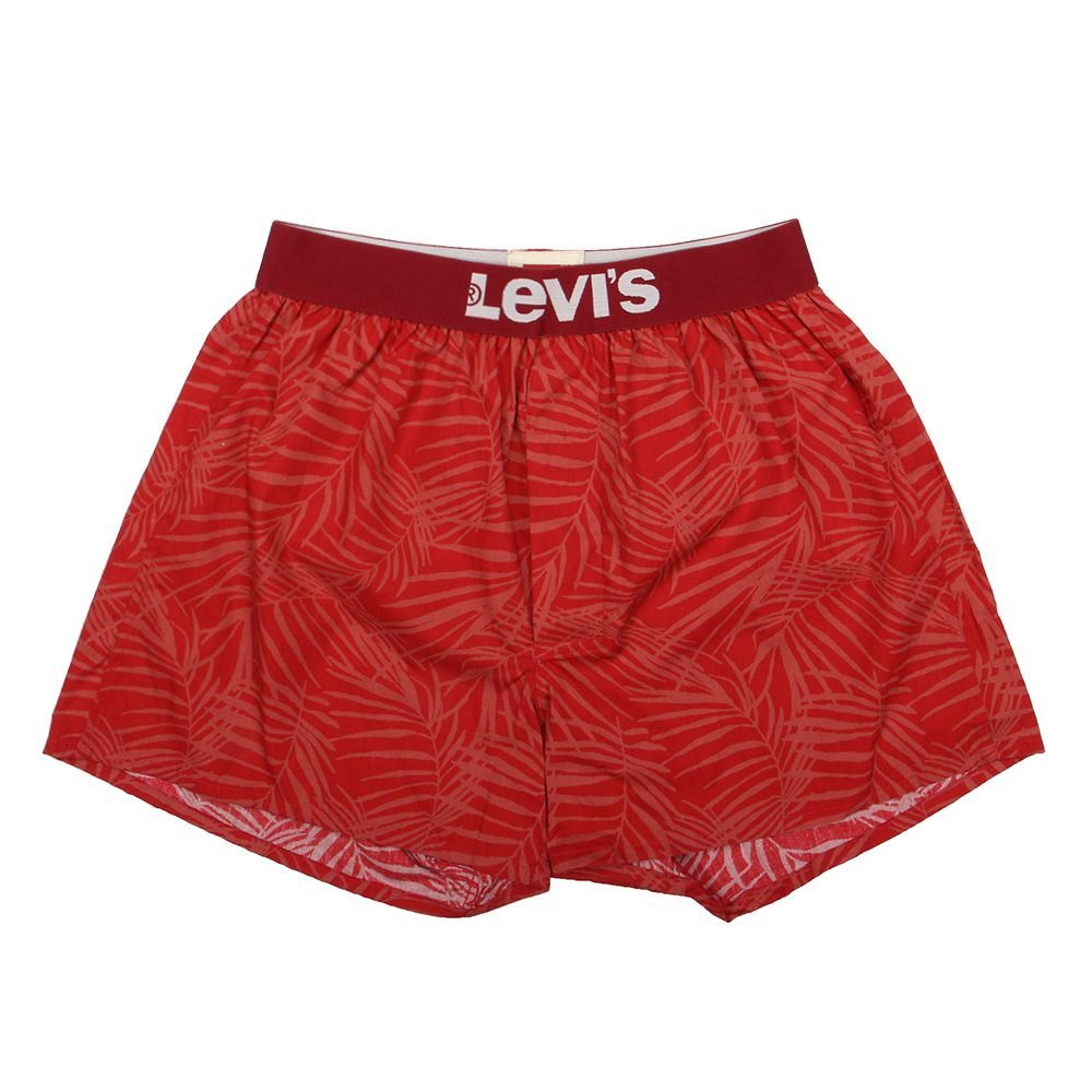 Levis 男款 Woven Boxer 四角褲 酷紅叢林