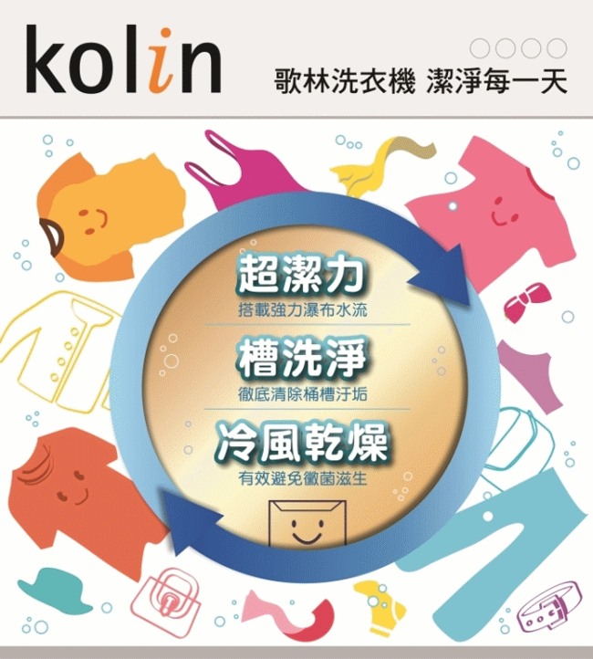 KOLIN 歌林 17公斤全自動單槽洗衣機 (KBW-17V03)