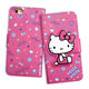 Hello Kitty iPhone 6S Plus 5.5吋 閃粉絲紋皮套(甜點桃) product thumbnail 1