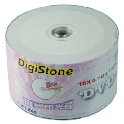 DigiStone 可印式A級 DVD-R 16X燒錄片(100片)