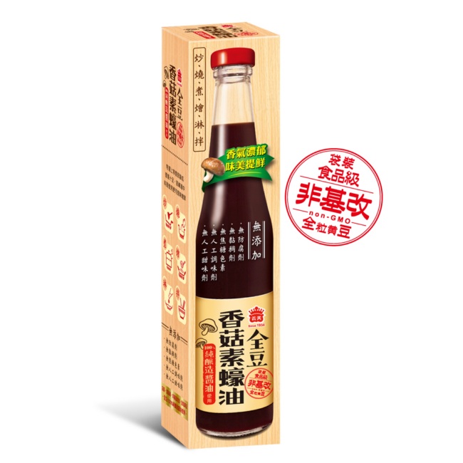 義美 全豆純釀造香菇素蠔油(524g)