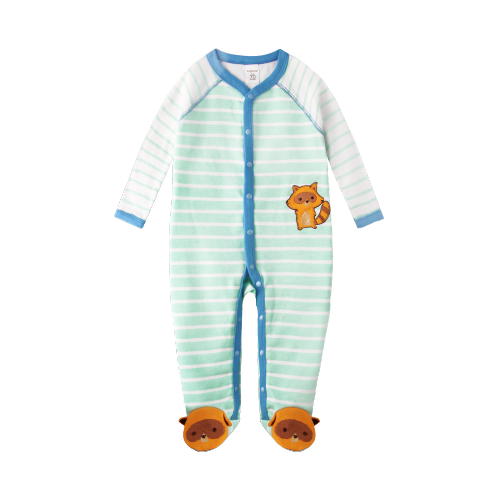 baby童衣 連身衣 動物條紋包腳爬服 60163 product image 1