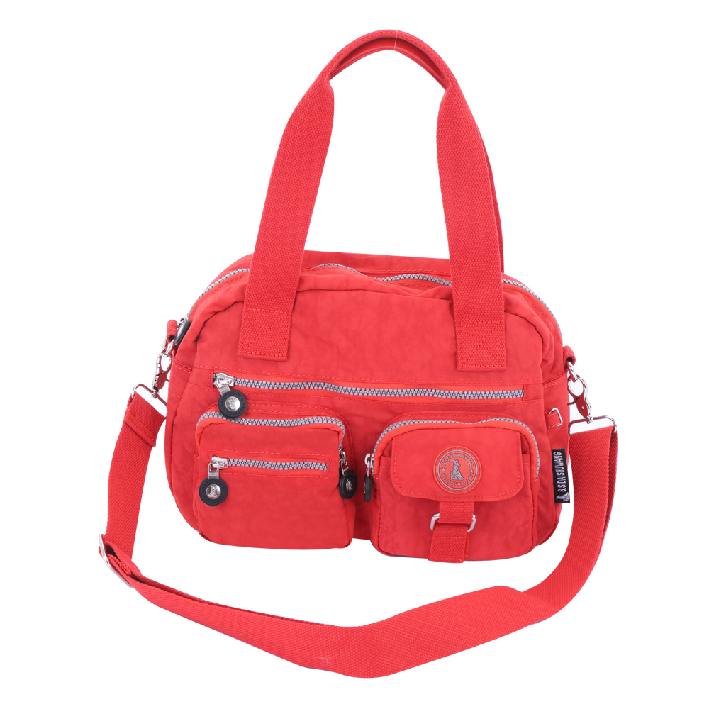 冰山袋鼠 - 樂活系多功能型雙口袋式保齡球包-磚紅