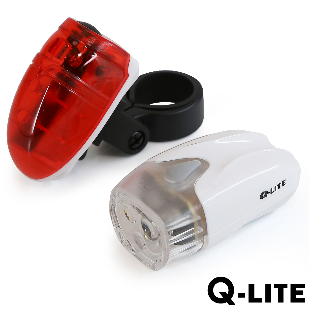 Q-LITE 高亮度3顆LED前燈+3D立體尾燈組(白)