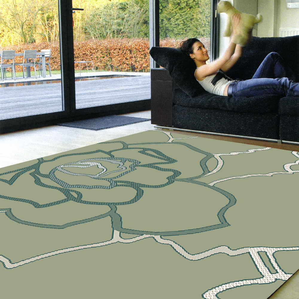 范登伯格 - 荷莉 進口地毯 - 瑰蔓 (綠) (特大款 - 200 x 290cm)