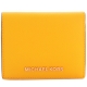 MICHAEL KORS Jet Set Travel 金LOGO防刮皮革釦式短夾-亮黃 product thumbnail 1