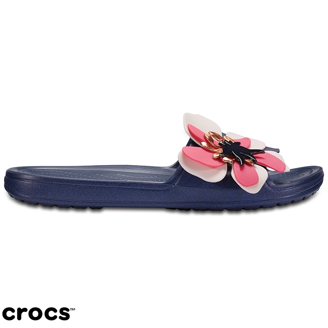 Crocs 卡駱馳 (女鞋) 思瓏花朵涼拖 205257-410