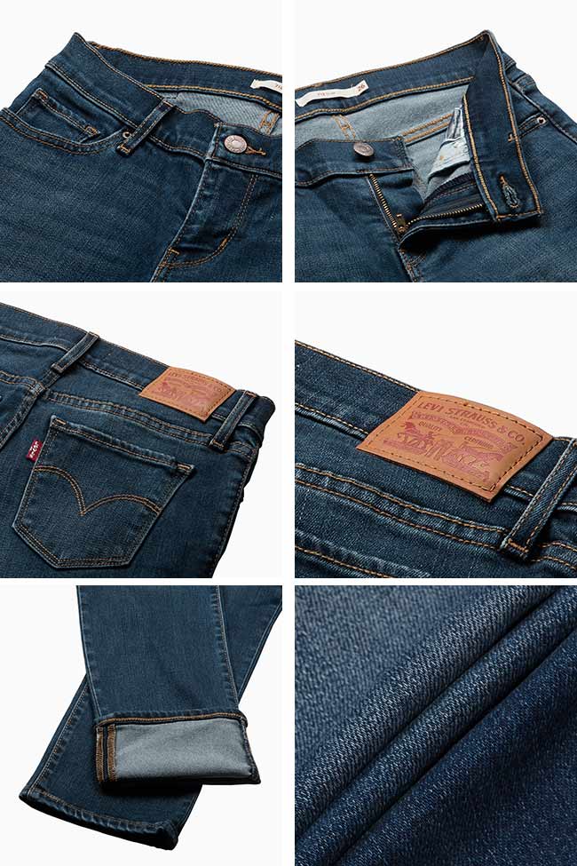 Levis 男友褲 712中腰合身小直筒牛仔褲 彈性布料