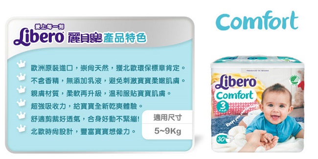 [限量搶購]Libero麗貝樂 黏貼式嬰兒尿布(3號/4號)/包(尺寸可選)買就送體驗包5片/包