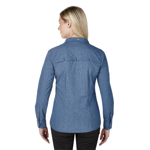 【Berghaus 貝豪斯】女款銀離子透氣抗UV長袖襯衫S05F02-藍