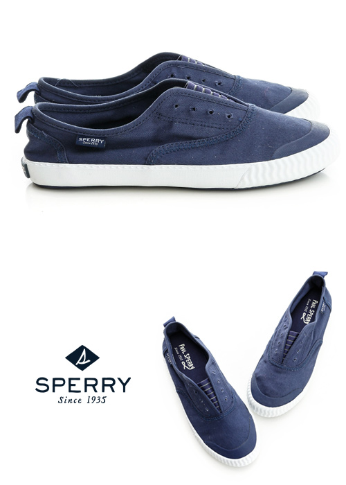 SPERRY 輕便水洗帆布鞋-藍