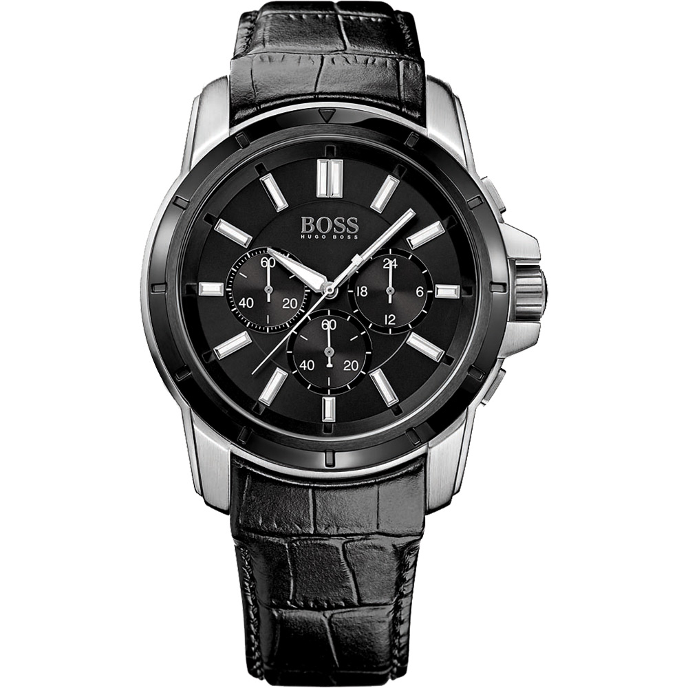 Hugo Boss 英倫紳士系列計時腕錶-黑/46mm