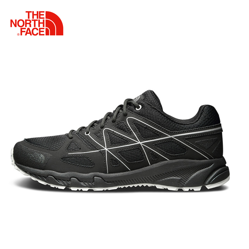 The North Face北面男款黑色透氣登山徒步鞋