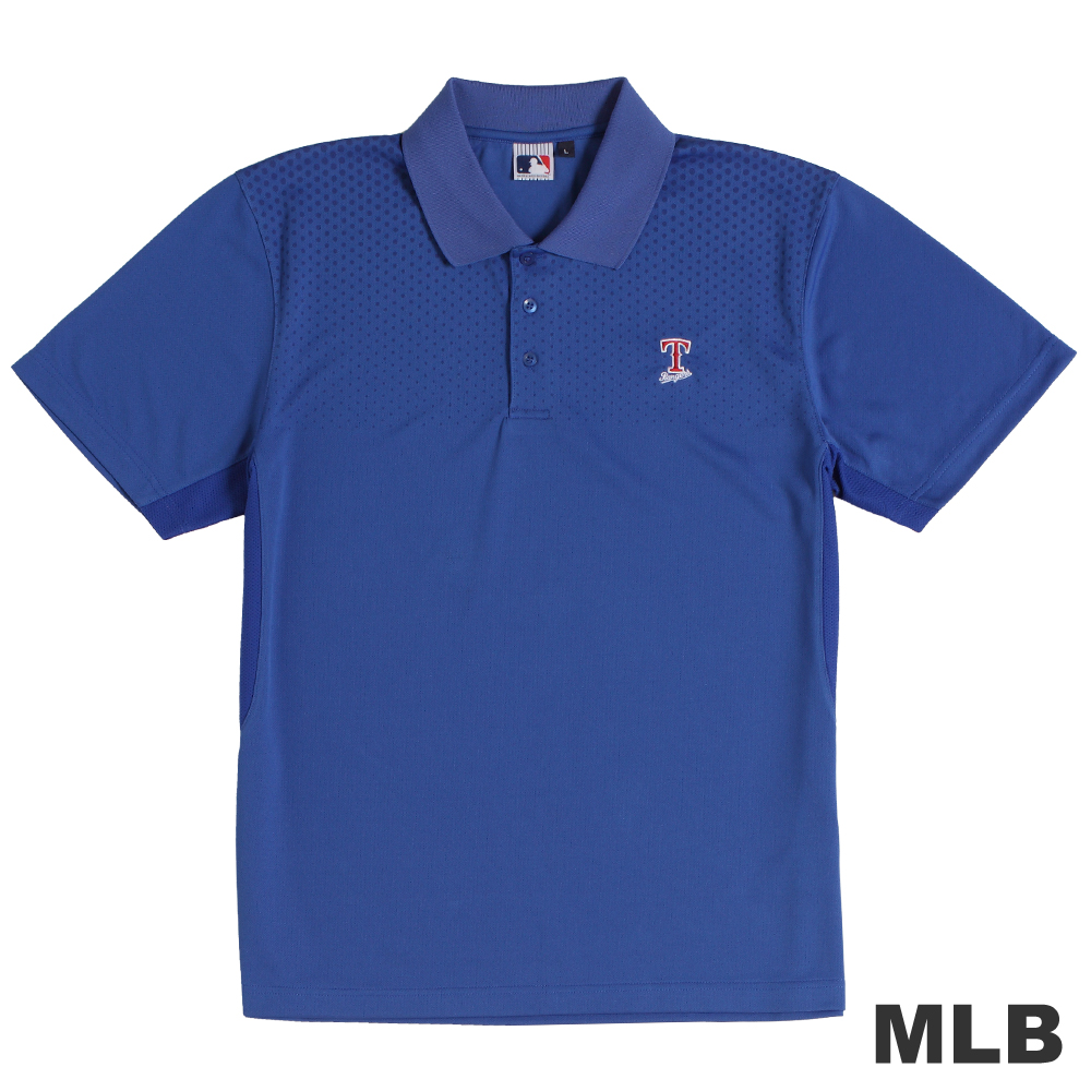 MLB-德州遊騎兵隊開釦式POLO衫-藍(男)