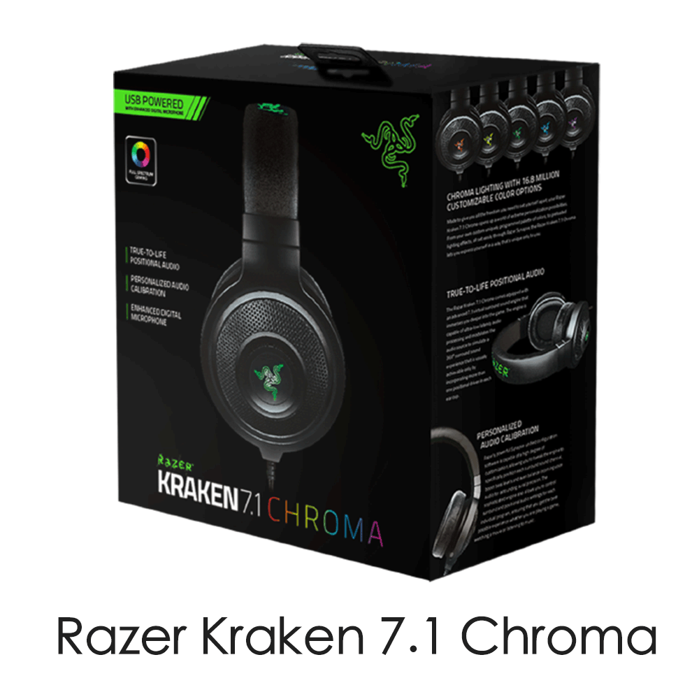 Razer 雷蛇 北海巨妖 7.1聲道 電競耳機麥克風 Kraken 7.1 Chroma