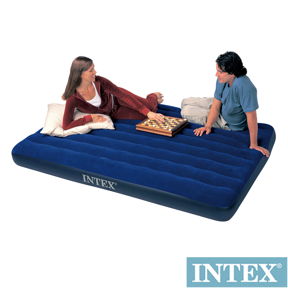 INTEX 雙人加大植絨充氣床墊-寬152cm (68759)