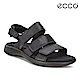 ECCO SOFT 5 SANDAL 女 魔鬼氈休閒涼鞋-黑 product thumbnail 1