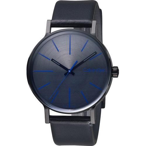 Calvin Klein Mens Boost鼓動系列時尚腕錶-黑x藍/41mm