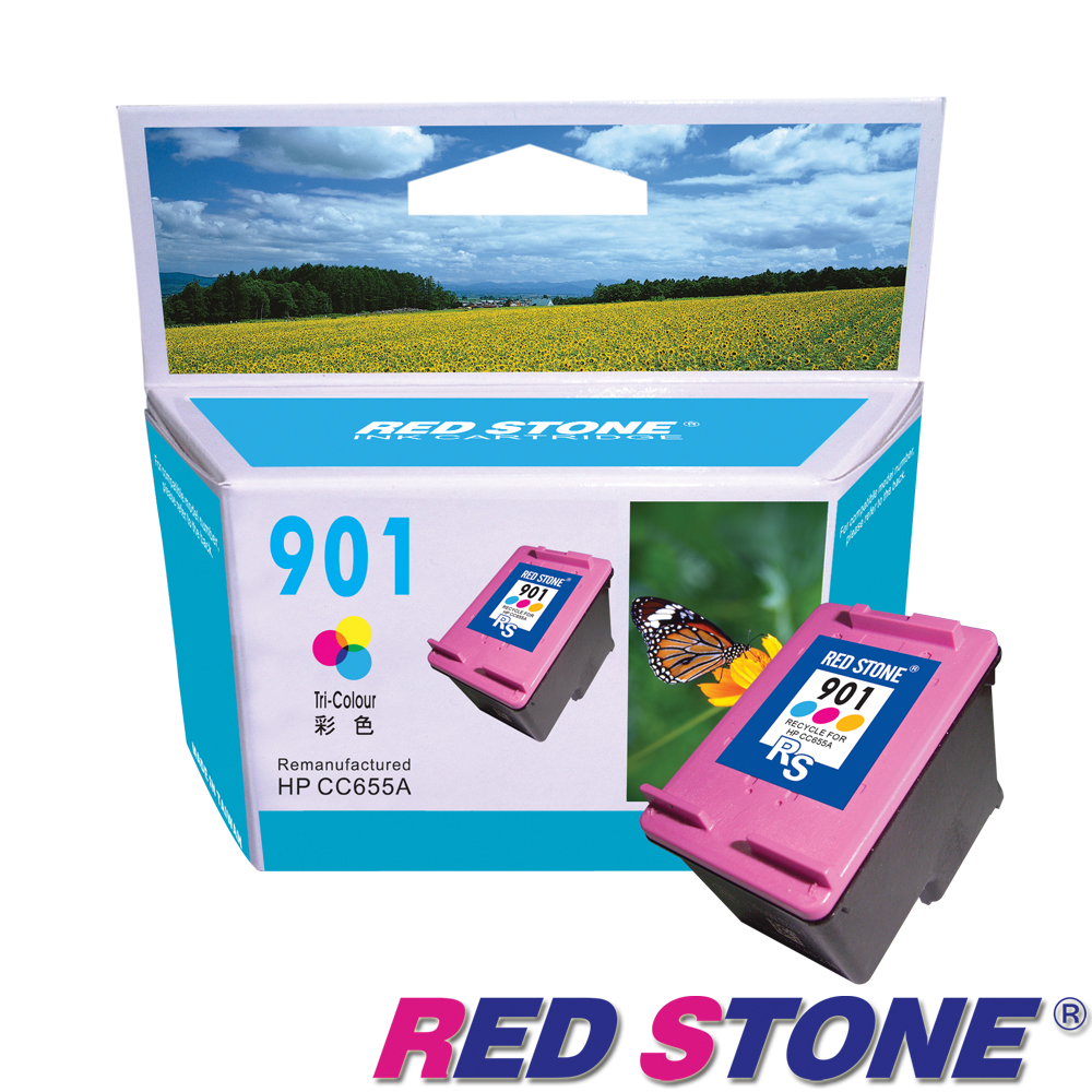 RED STONE for HP CC656A環保墨水匣(彩色)NO.901