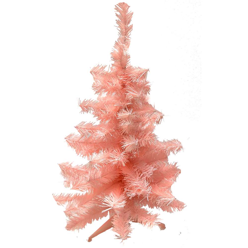 摩達客 台製2尺(60cm)經典粉紅色聖誕樹裸樹