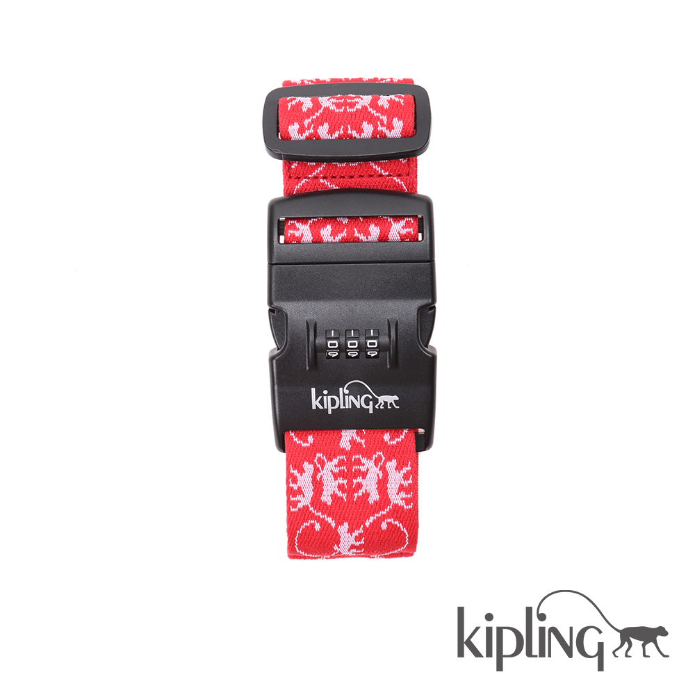 Kipling 行李箱扣環 經典猴紋藍-小