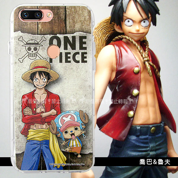 航海王夥伴系列 OPPO R11s Plus 透明軟式空壓殼(喬巴&魯夫)