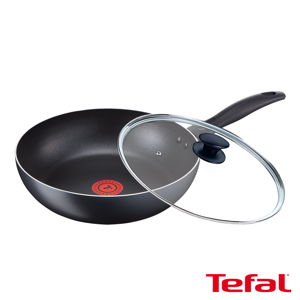 Tefal 法國特福輕食光系列30CM不沾平底鍋+玻璃蓋