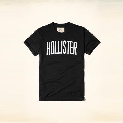 Hollister HCO 海鷗 經典文字設計短袖T恤-黑色