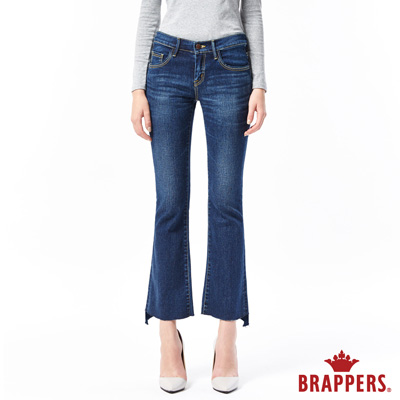 BRAPPERS 女款 新美腳ROYAL系列-女用彈性低腰小喇叭褲-藍