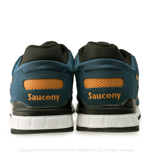 (男) 美國 SAUCONY 經典時尚休閒輕量慢跑球鞋-黃藍