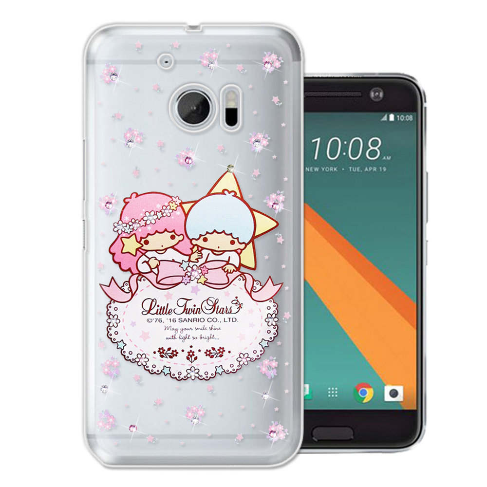 三麗鷗 雙子星仙子 KiKiLaLa HTC 10 / M10 水鑽系列手機殼(花語蕾絲)