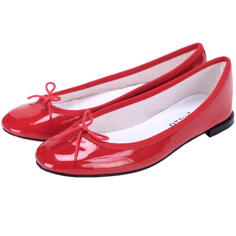 Repetto Cendrillon 漆皮蝴蝶結芭蕾舞鞋(紅色)