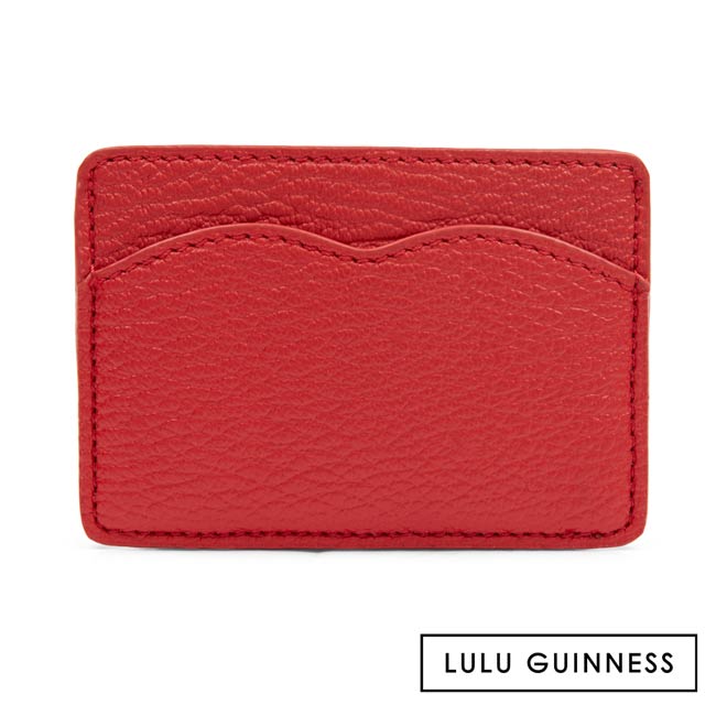 LULU GUINNESS RED CUPIDS BOW 卡片夾