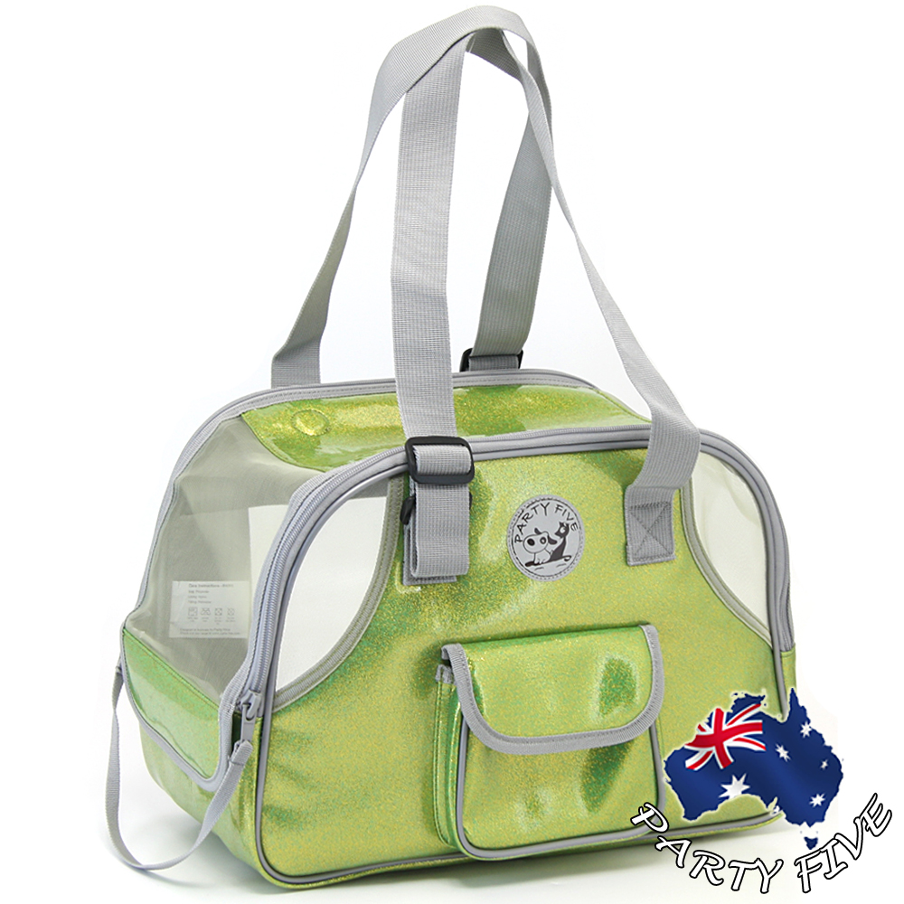 澳洲PARTY-FIVE 輕巧時尚肩背寵物包(晶亮綠)
