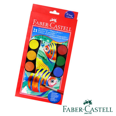 Faber-Castell 紅色系 21色水彩餅