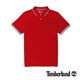 Timberland 男款暗紅色拼接刺繡短袖Polo衫 product thumbnail 1
