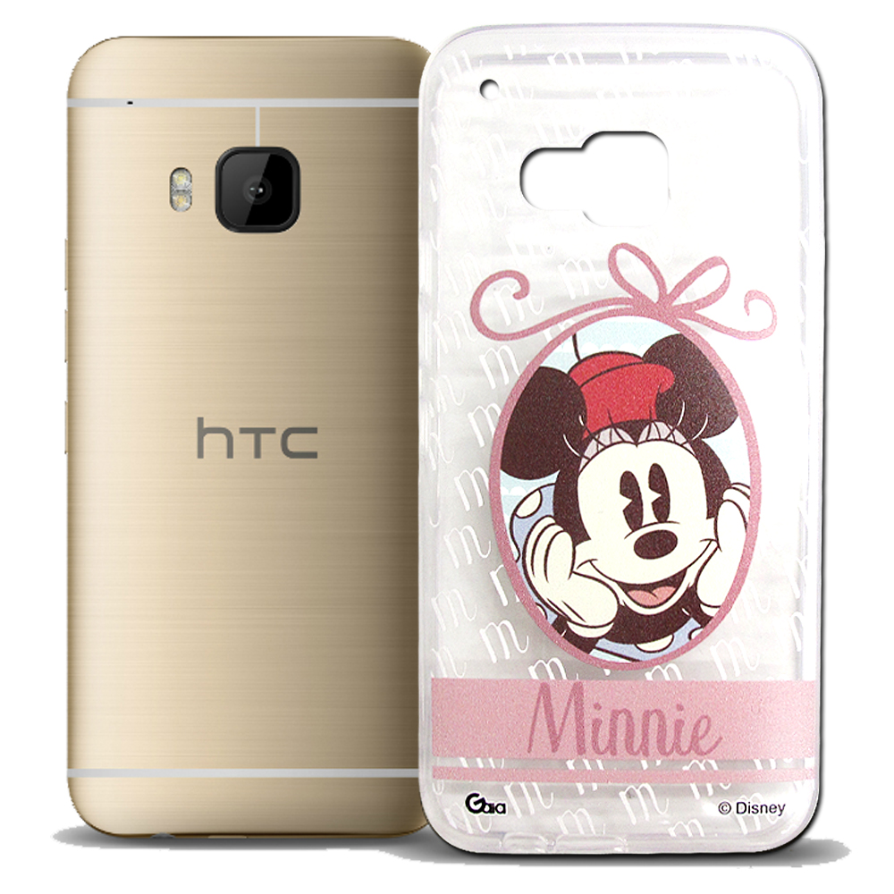 迪士尼 HTC ONE M9 徽章系列透明彩繪手機殼