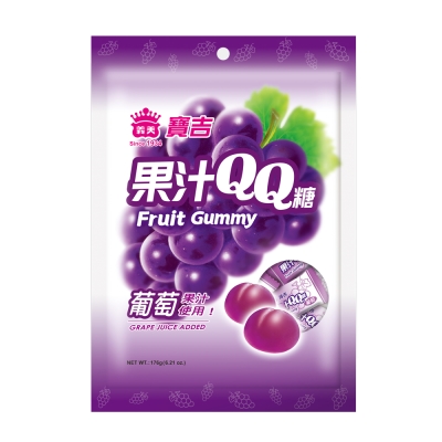 義美 寶吉果汁QQ糖-葡萄(176g)