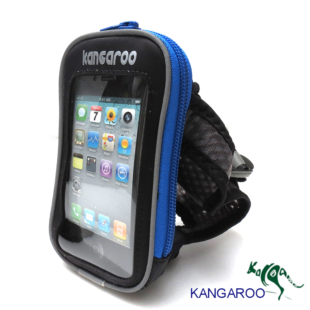 KANGAROO 運動輕量手握水壺手機袋 (酷線藍) K140403003 路跑 馬拉松