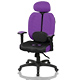 JUNDA 人體工學雙背-高背3D彩手電腦椅/辦公椅(紫) product thumbnail 1