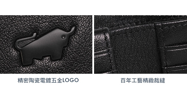 BRAUN BUFFEL - DELOS提洛斯系列12卡左上翻皮夾 - 時尚黑