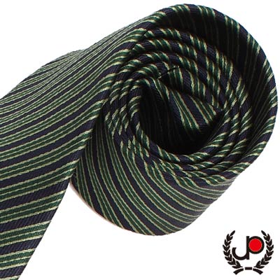 極品西服- 典雅綠紋絲質領帶-綠 (YT0091)