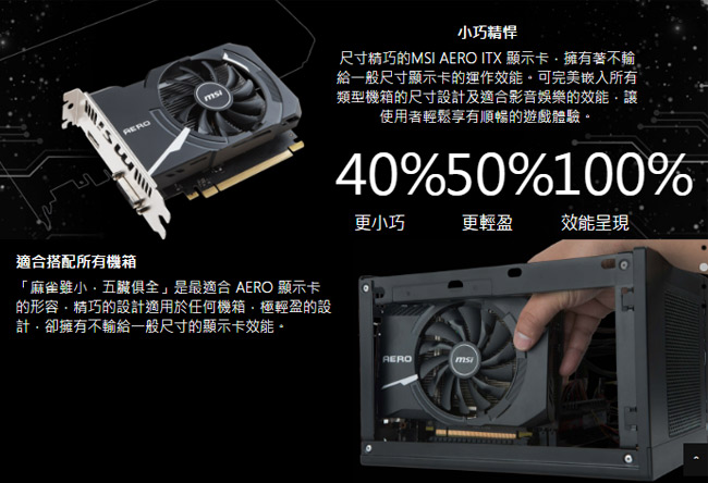 MSI微星 GeForce GT 1030 AERO 2G OC 顯示卡